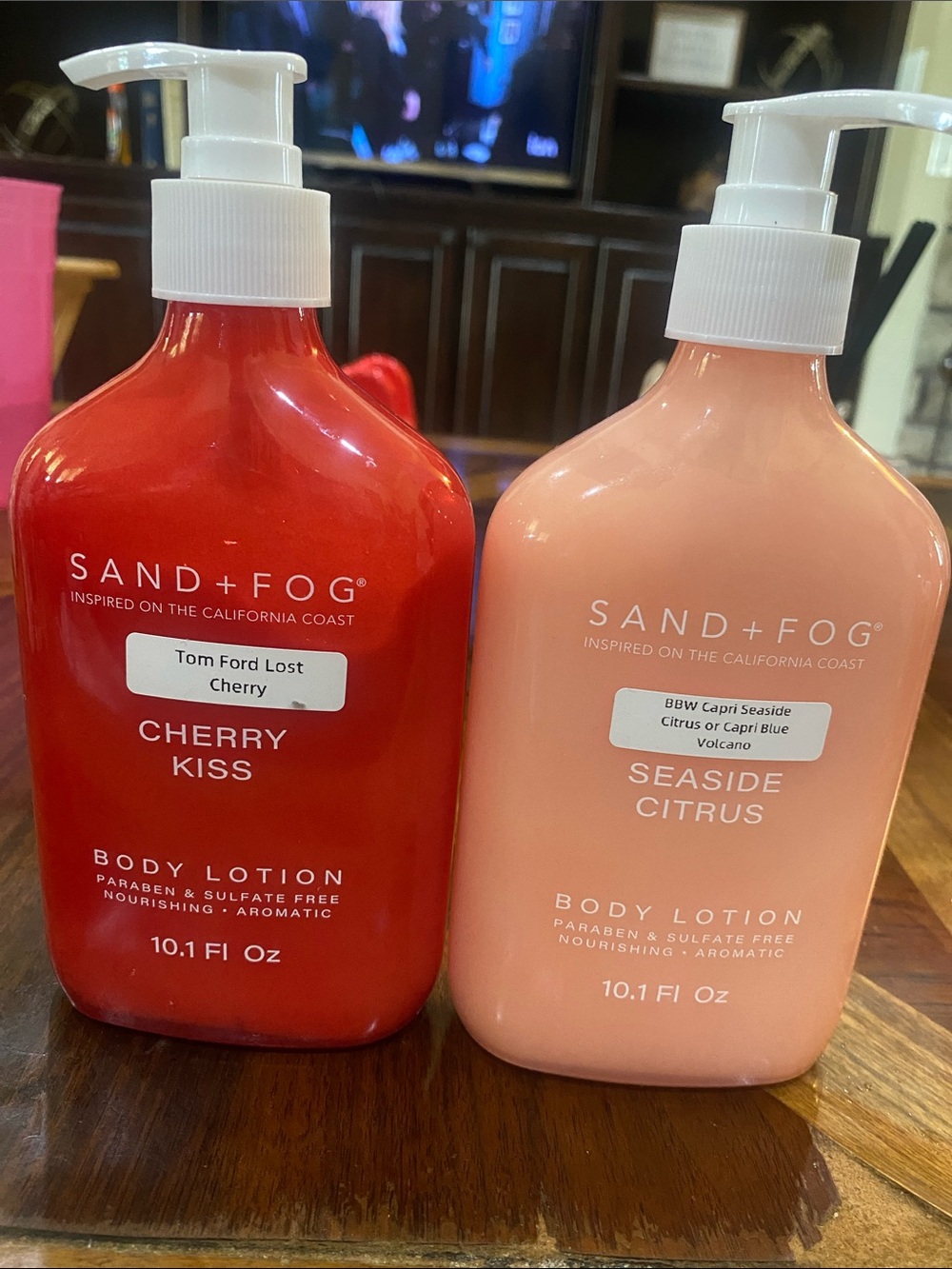 Bundle of SAND+FOG Cherry Kiss and Seaside Citrus Body Lotion